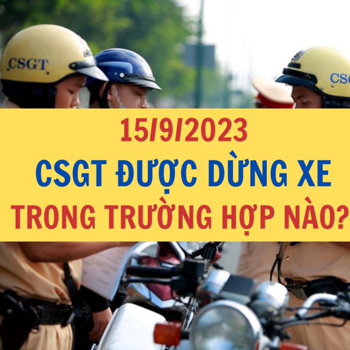 15/9/2023 CSGT ĐƯỢC DỪNG XE TRONG TRƯỜNG HỢP NÀO? CÔNG TY LUẬT THUẬN ĐỨC